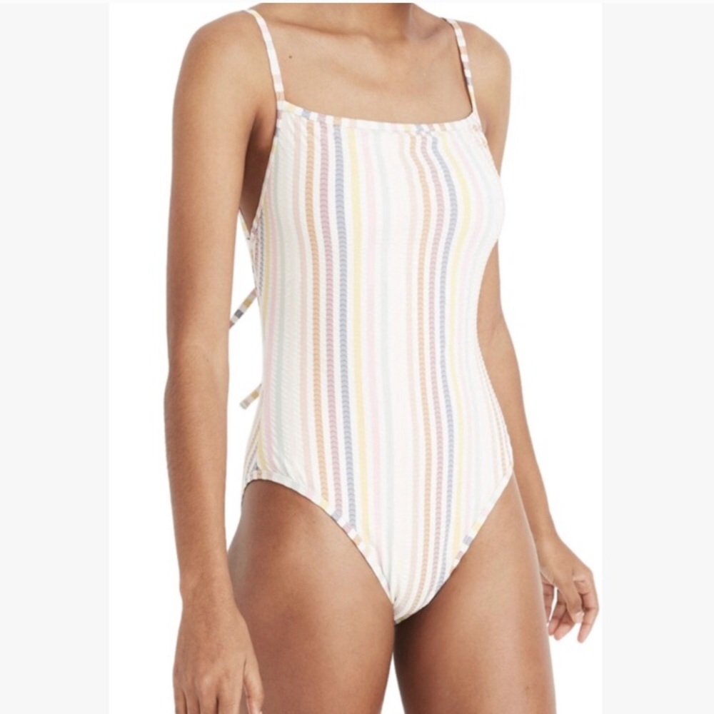 Madewell stripe swimming suit
